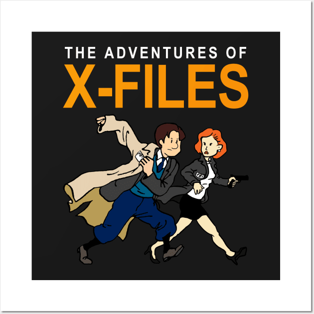 Mulder and Scully Wall Art by VintageTeeShirt